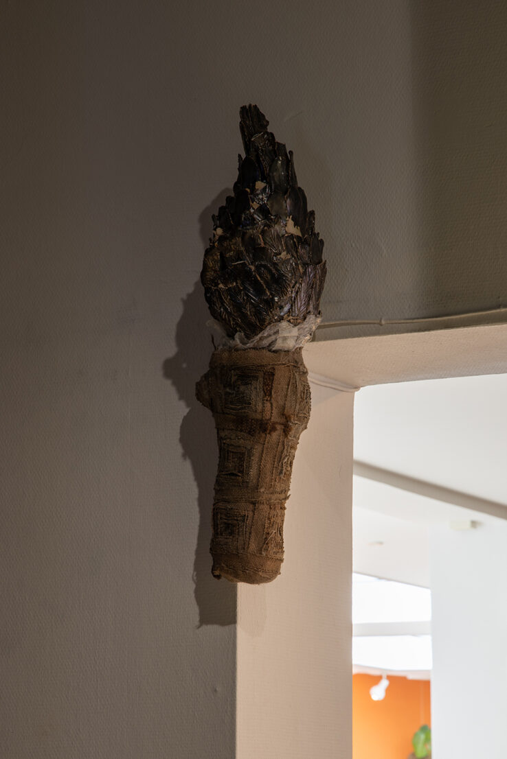 Maximilian Schmoetzer, Not Love Alone (2019), detail, Kunsthal Aarhus. Photo: Mikkel Kaldal.