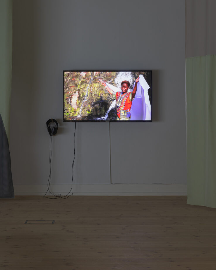 Linda Karin Larsen, A New Value System With Images and Symbols That Connect Us to Each Other and to The Planet: Dwell Among Water Spirits (2019), installation view, Kunsthal Aarhus. Photo: Mikkel Kaldal.