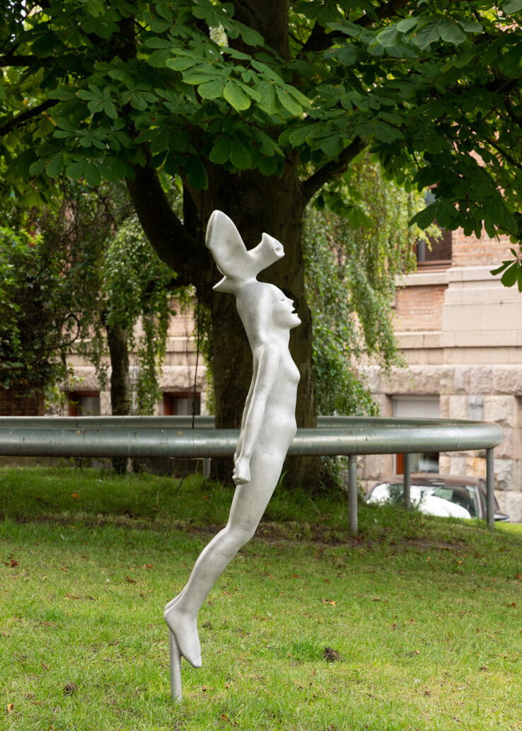 Rikard Thambert, Natugle (2019), installation view in the Sculpture Garden, Kunsthal Aarhus. Photo: Mikkel Kaldal.