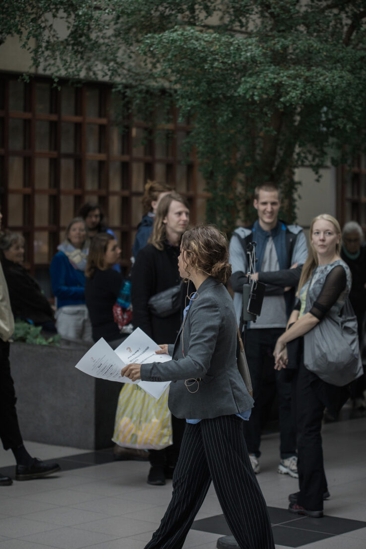 Union for Open Vocalism, Earplay (2019), performance in Scandinavian Center, Aarhus. Photo: Malte Riis.