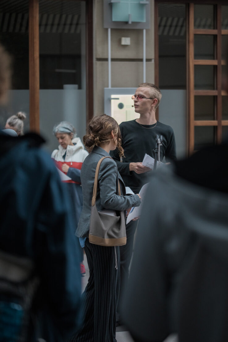 Union for Open Vocalism, Earplay (2019), performance in Scandinavian Center, Aarhus. Photo: Malte Riis.