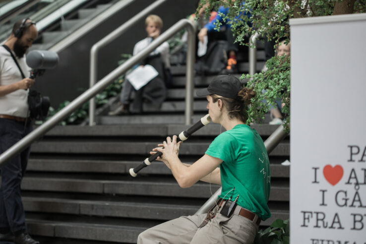 Union for Open Vocalism, Earplay (2019), performance in Scandinavian Center, Aarhus. Photo: Malte Riis.