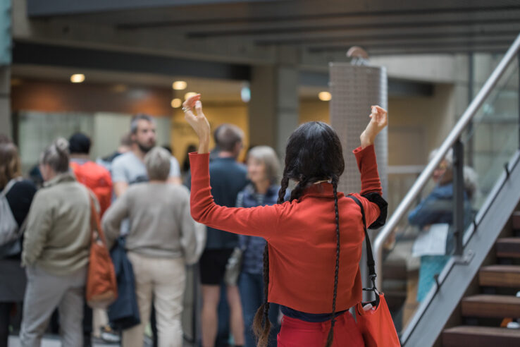 Union for Open Vocalism, Earplay (2019), performance in Scandinavian Center, Aarhus. Photo: Malte Riis.