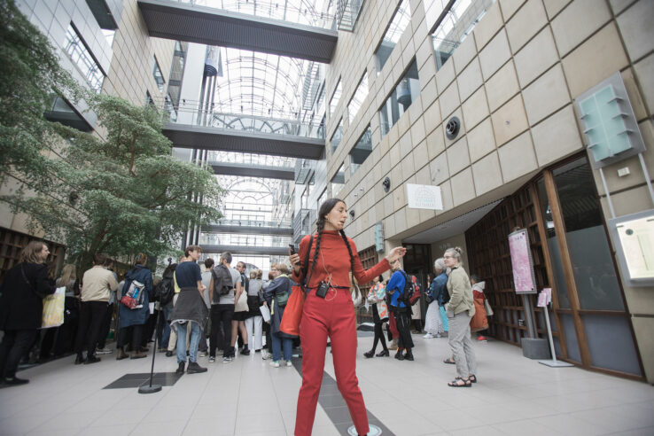 Union for Open Vocalism, Earplay (2019), performance in Scandinavian Center, Aarhus. Photo: Malte Riis.